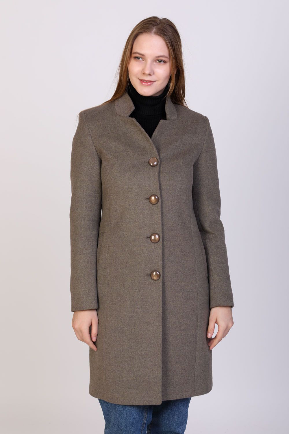 Купить пальто с пуговицами без отделки 47047 в Москве за 8090 руб. от ...